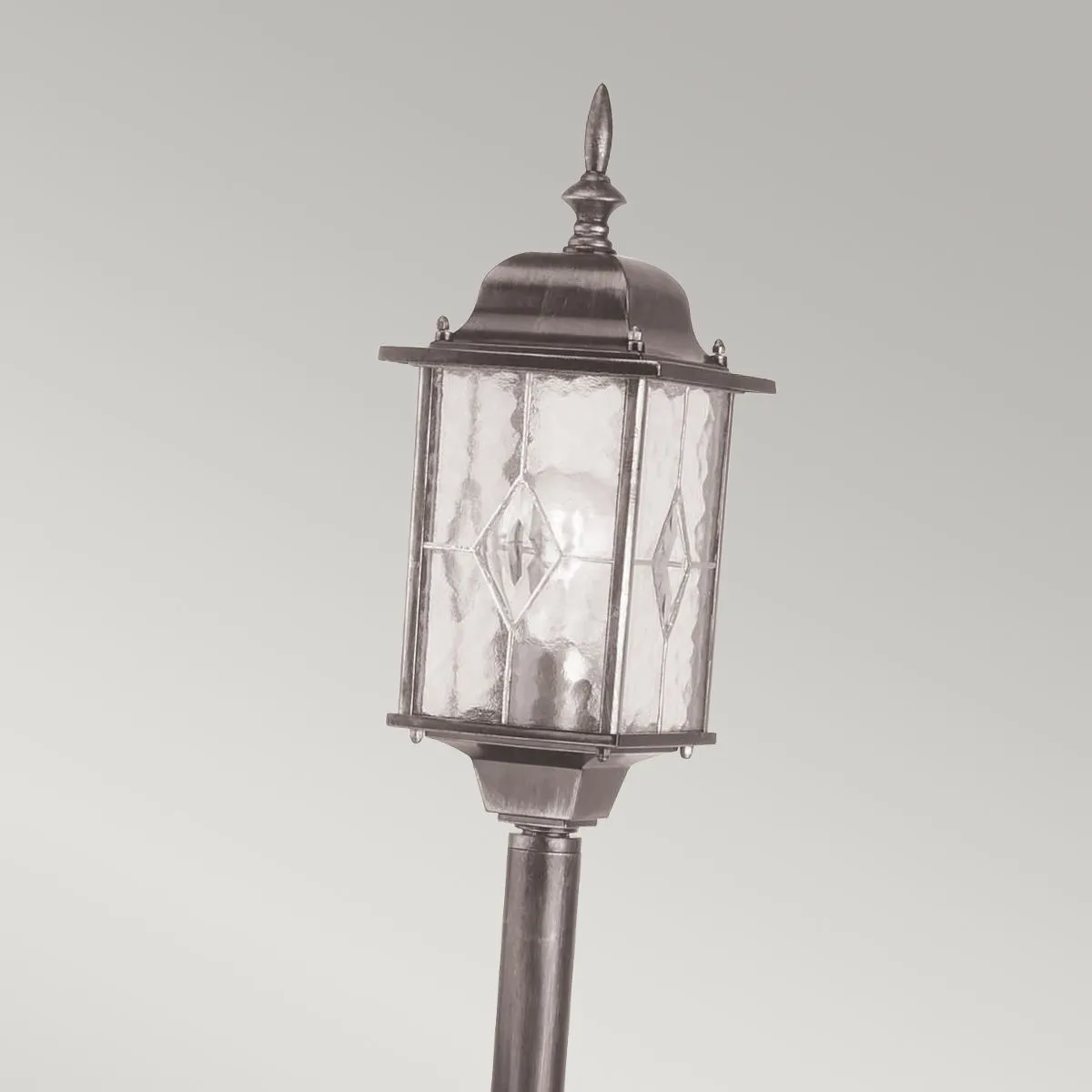 Wexford 1 Light Pillar Lantern  | Black/Silver
