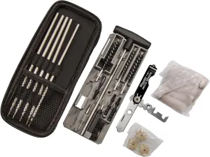 Wheeler Compact Tactical Rifle Cleaning Kit with Compact Storage Case for .22 to .30 Caliber Firearms and Maintenance