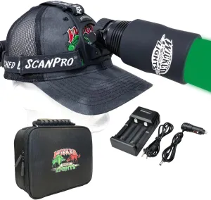 Wicked Lights ScanPro iC GEN4 Green Night Hunting Headlamp Kit W2101