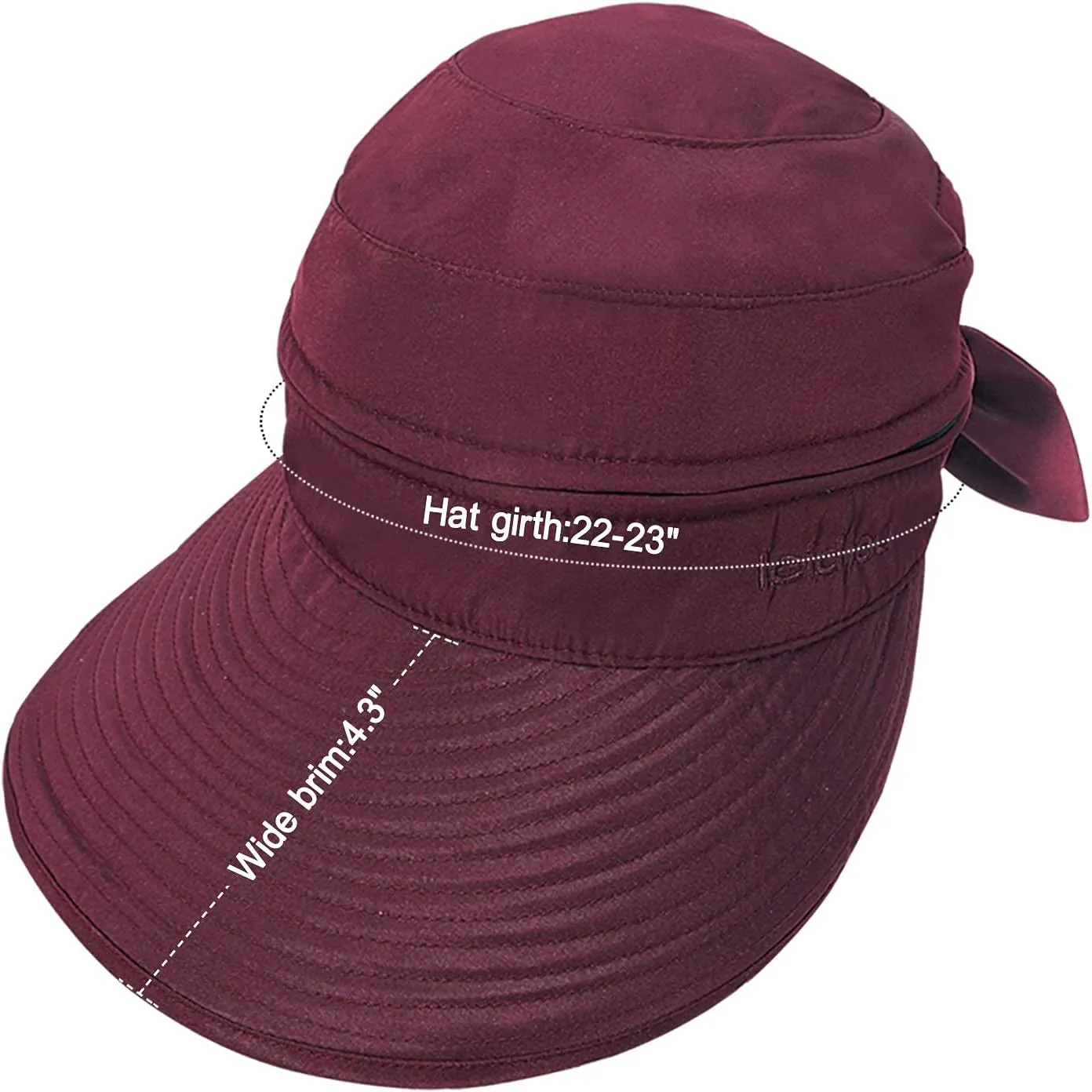 Wide Large Brim Sun Hat Summer UV Protection Thin Hat 2 in 1 Beach Sun Hat