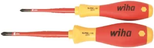 Wiha 30770 Insulated SlimLine Terminal Block Xeno Slotted/Phillips 2 Piece Screwdriver Set