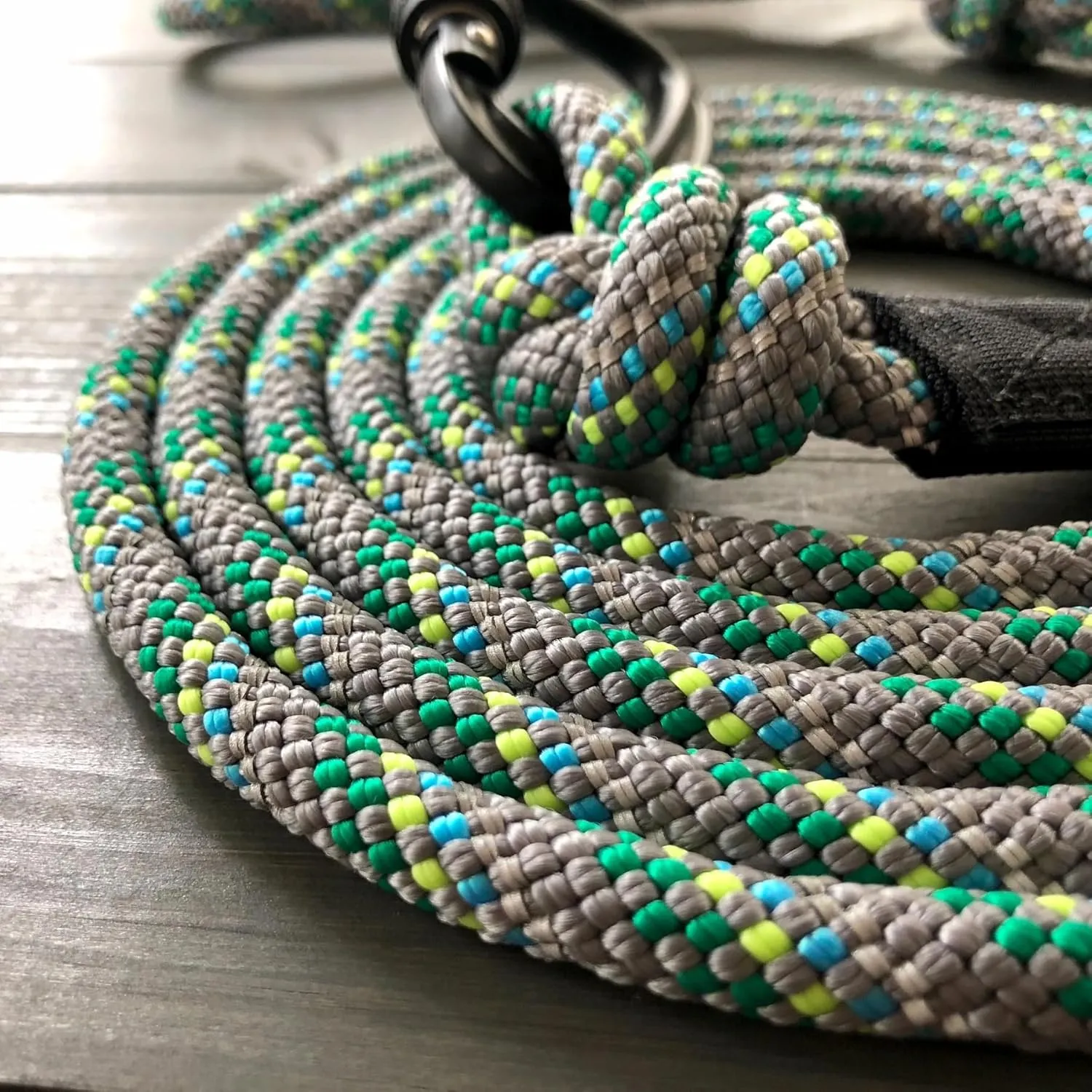 Wilderdog Carabiner Climbing Rope Dog Leash for Medium & Large Dogs - 5ft - Alpine
