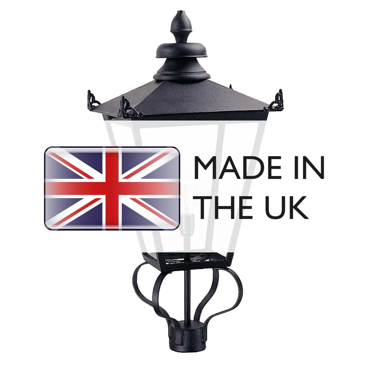 Wilmslow 1 Light Lantern (Head Only)  | Black