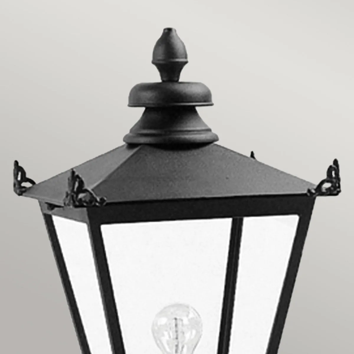 Wilmslow 1 Light Pedestal Lantern  | Black