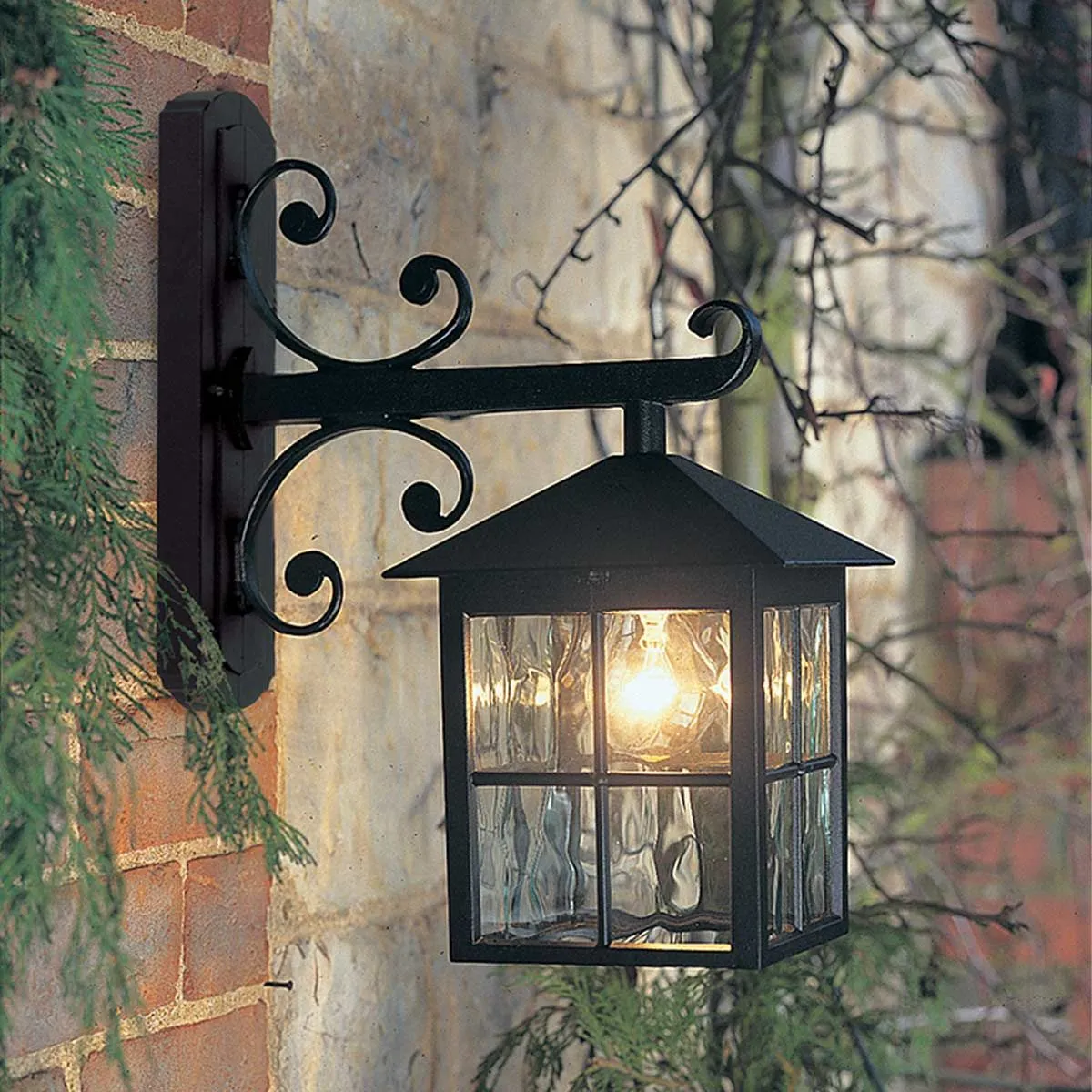 Winchester 1 Light Wall Down Lantern | Black