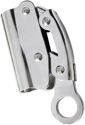 Wokyo Self Locking Rope Grab Stainless Steel Removable Trailing Fall Arrester Anti Fall Protection Equipment Rope Grab Ascender for Rocking Climbing
