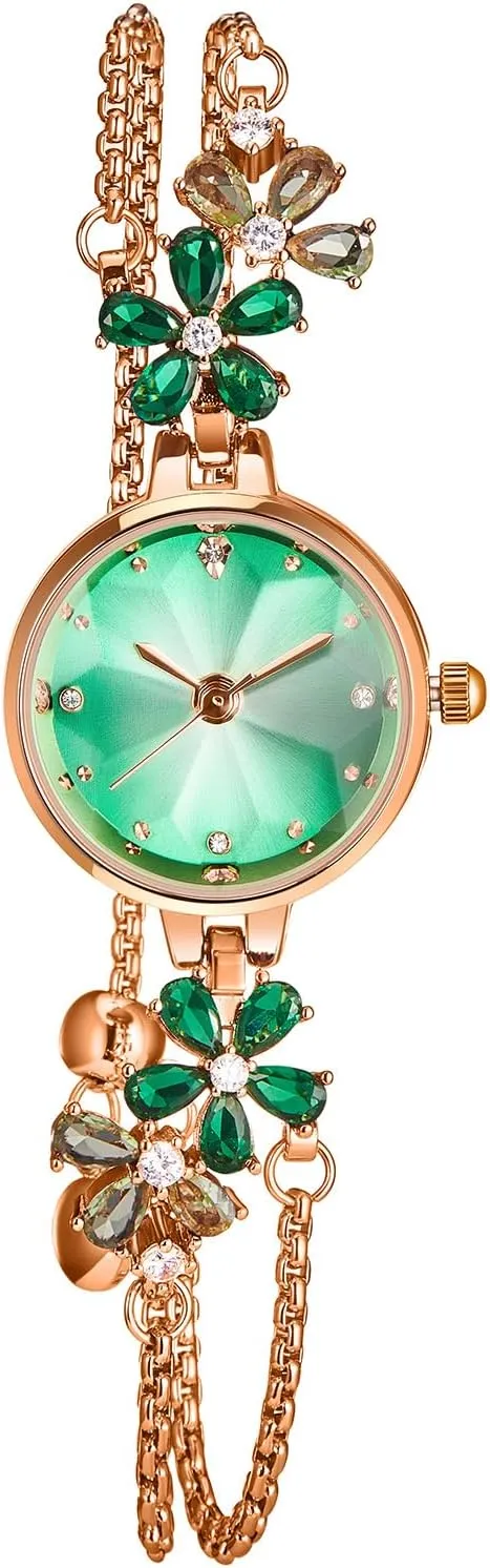 Womens Bracelet Watch, Japanese-Quartz Stainless Steel Watch, Brass Strap Watches for Women