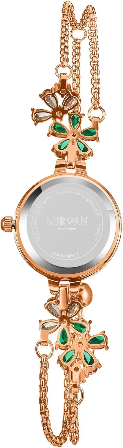 Womens Bracelet Watch, Japanese-Quartz Stainless Steel Watch, Brass Strap Watches for Women