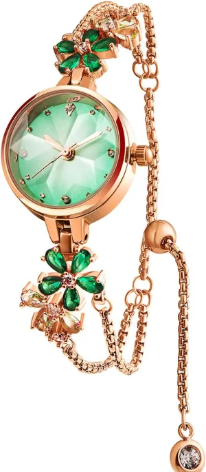 Womens Bracelet Watch, Japanese-Quartz Stainless Steel Watch, Brass Strap Watches for Women