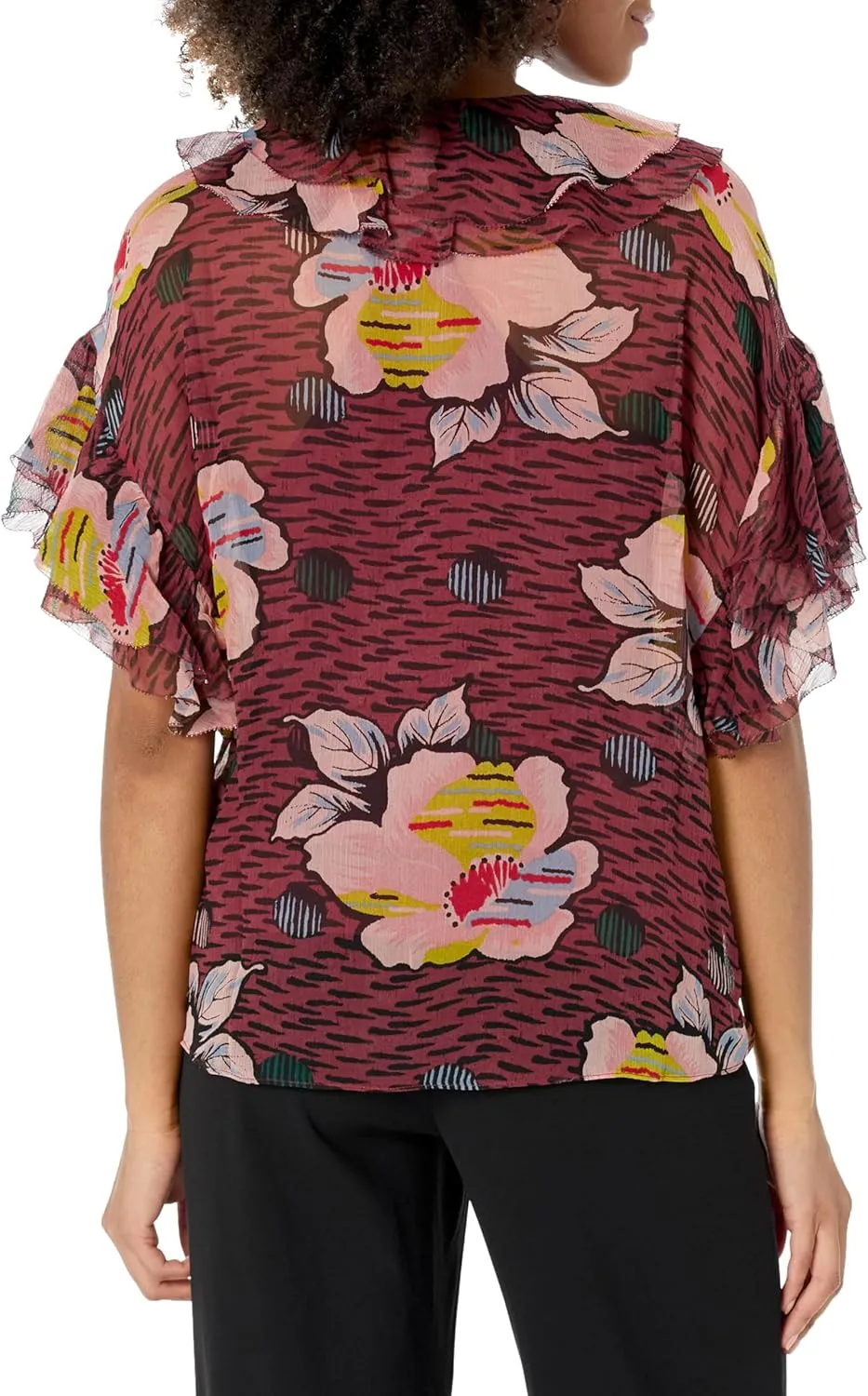 Women's Devon Blouse in Oxblood Multi