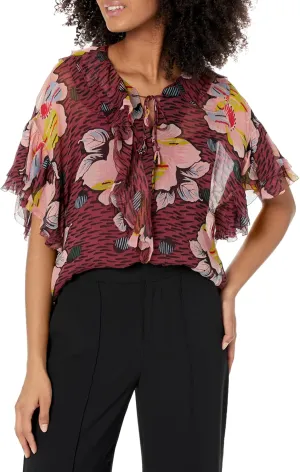 Women's Devon Blouse in Oxblood Multi
