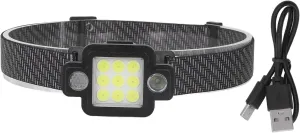 Working Headlamp 2400mah Battery USB Charging COB Head Neck Lamp Black