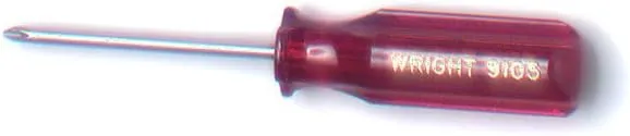 Wright Tool 9105 #2 Tip Size Phillips Screwdriver, 3" Shank