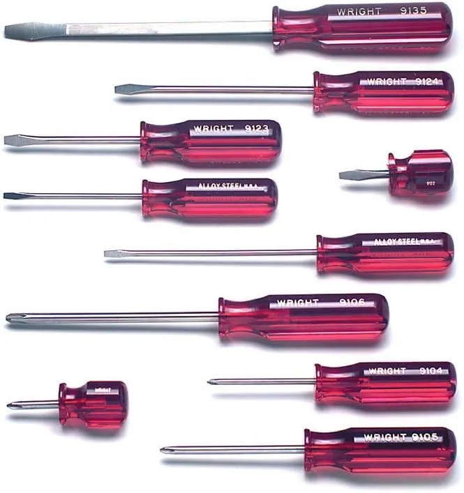 Wright Tool 9476 Screwdriver Set with Pouch (10-Piece)