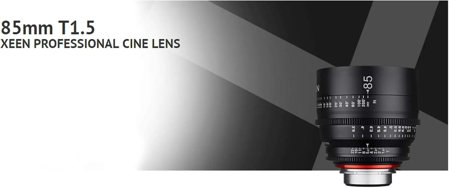 Xeen 24mm, 50mm, 85mm T/1.5 Professional Cinema Series Lens Bundle for Canon Mount Cameras by Rokinon