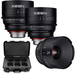 Xeen 24mm, 50mm, 85mm T/1.5 Professional Cinema Series Lens Bundle for Canon Mount Cameras by Rokinon