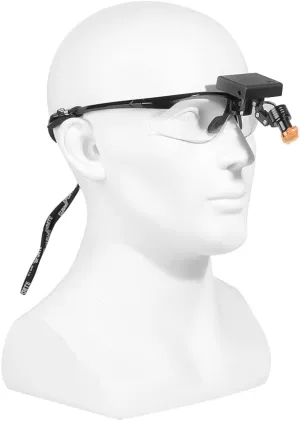 XUX Cordless 5W Integrated Headlamp Portable with Optical Filter DY-013-F Fix-on Glasses Clear Spot 4 Light Level