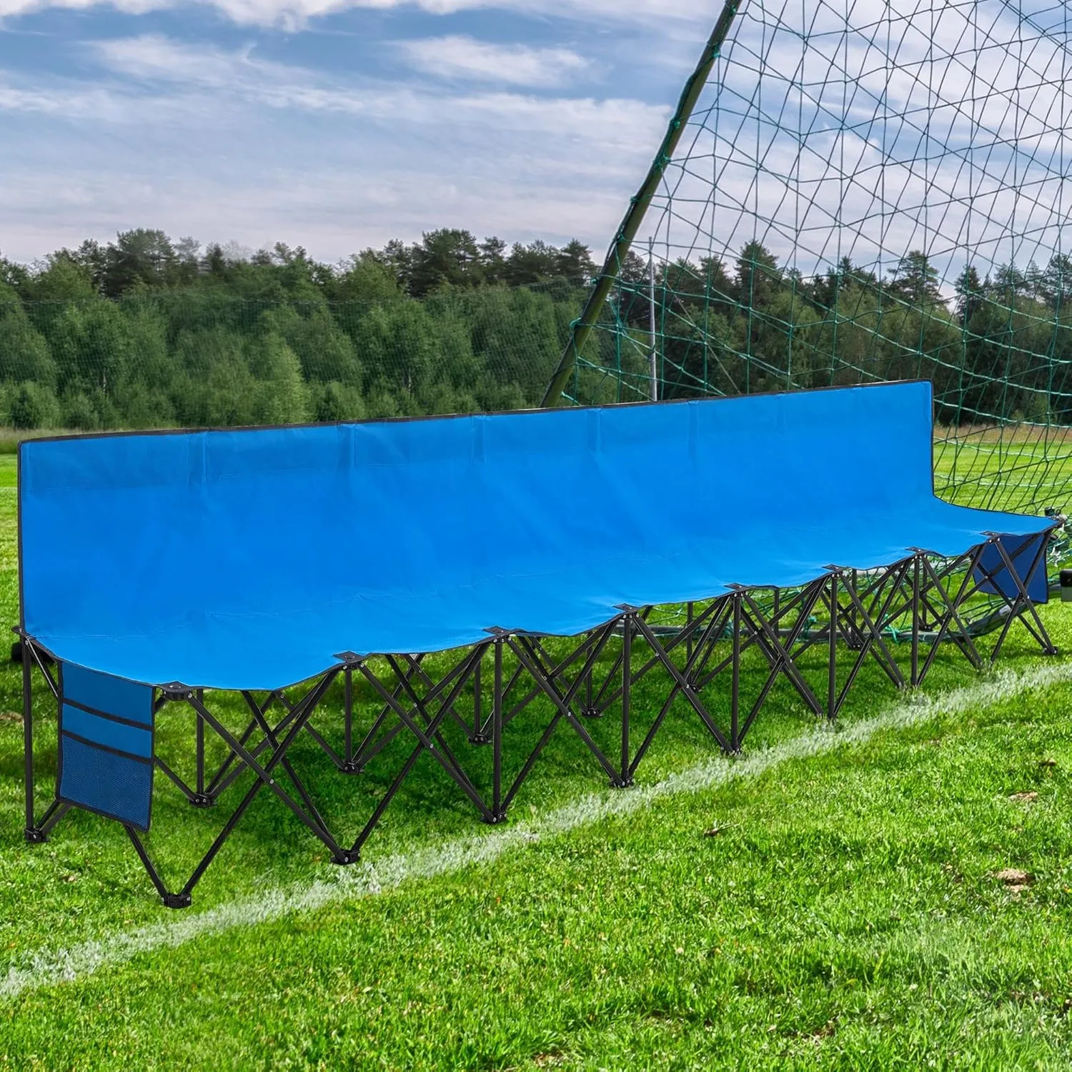Yaheetech Foldable Sideline Bench 600D Oxford Double Layer Fabric