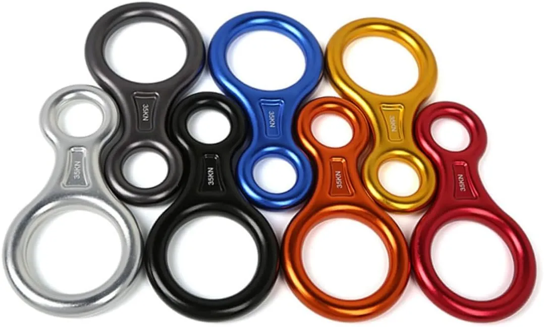 Yardwe 1pc Climbing Rappelling Device for Outdoor Use Lightweight for Rock Climbing Mountaineering and Ice Random Color