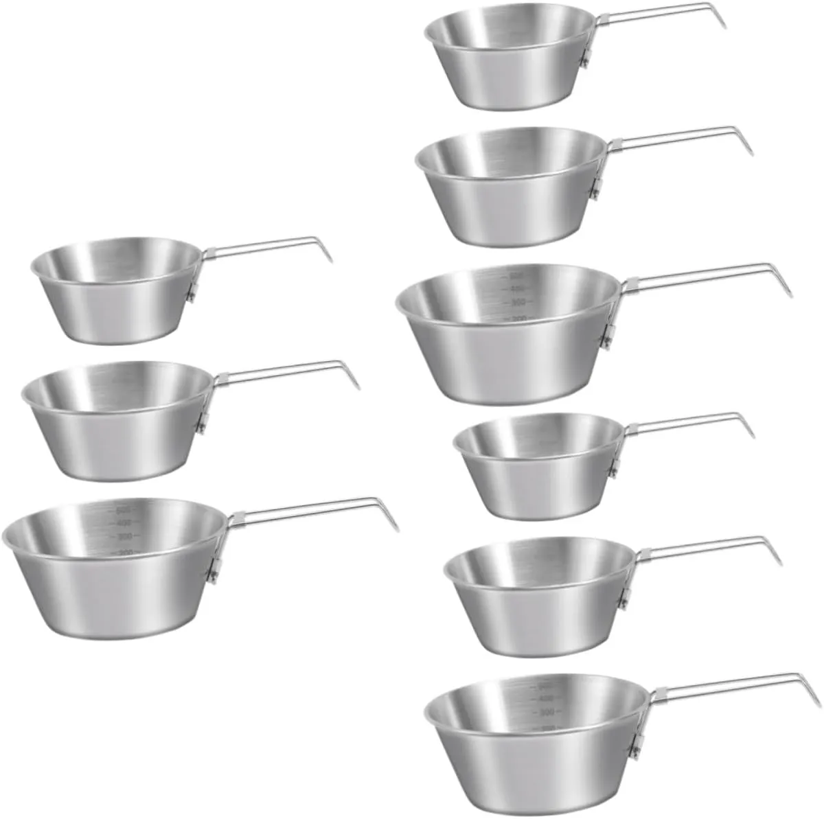 YARNOW 3sets Stainless Steel Camping Bowl Set Compact Collapsible Bowl with Handle for 3pcs*3