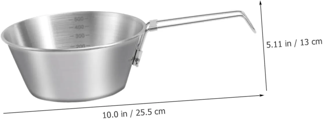 YARNOW 3sets Stainless Steel Camping Bowl Set Compact Collapsible Bowl with Handle for 3pcs*3