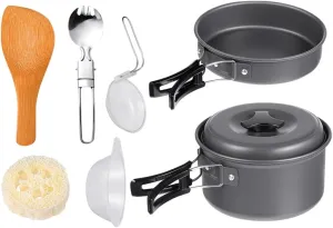YARNOW Superior Camping Pot Set Compact Design for Easy Carrying for Outdoor Home Cooking