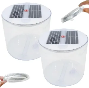 Yeory Solar Camping Lantern, 2PCS LED Tent Folding Lantern, Foldable Solar Lamp with Handle, Solar Camping Light, LED Lamp Outside