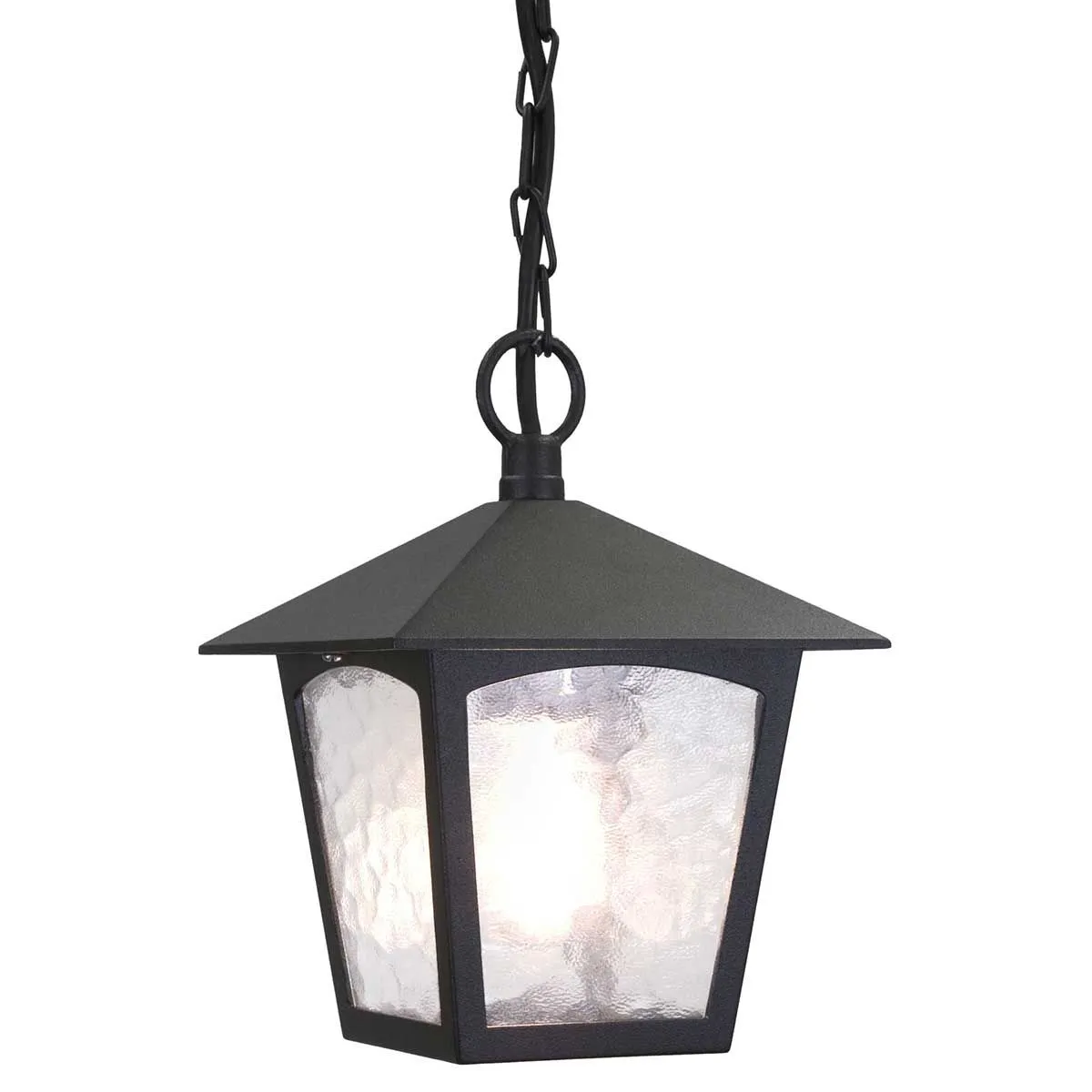 York 1 Light Porch Chain Lantern | Black