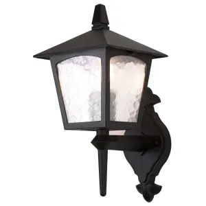 York 1 Light Wall Up Lantern | Black